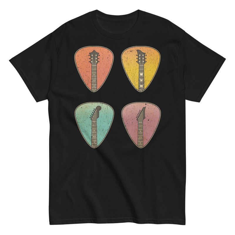 T-shirts: Têtes de Guitare Vintage sur Médiators