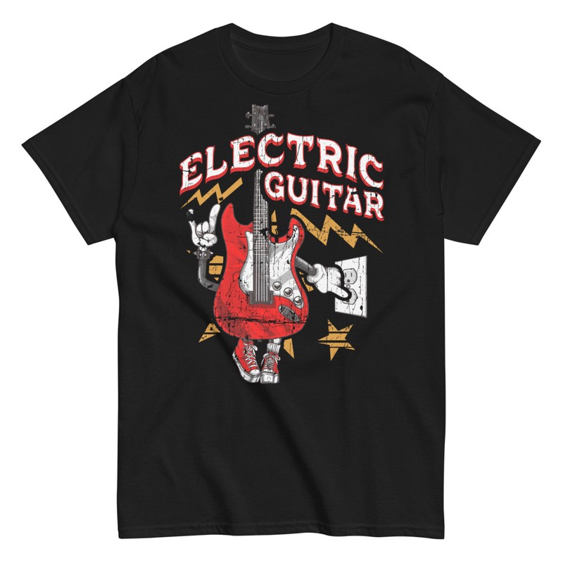 T-shirts: Guitare Électrique Prise Rock