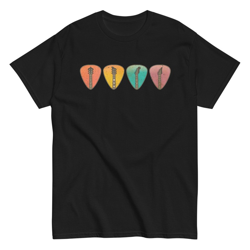 T-shirts: Médiators de Guitare Vintage