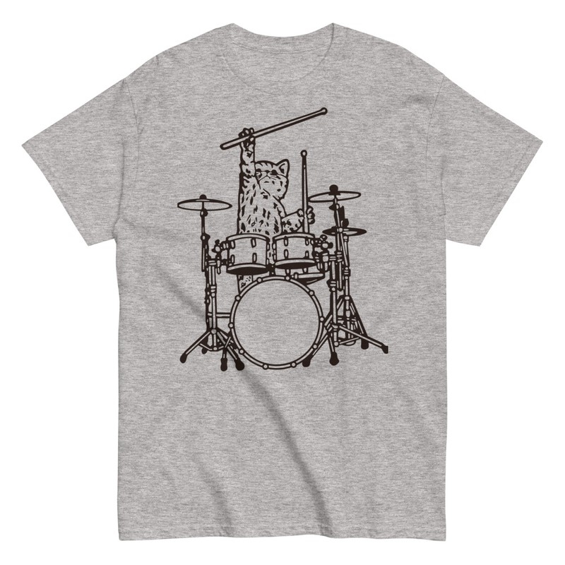 T-shirts: Chat Batteur Rock