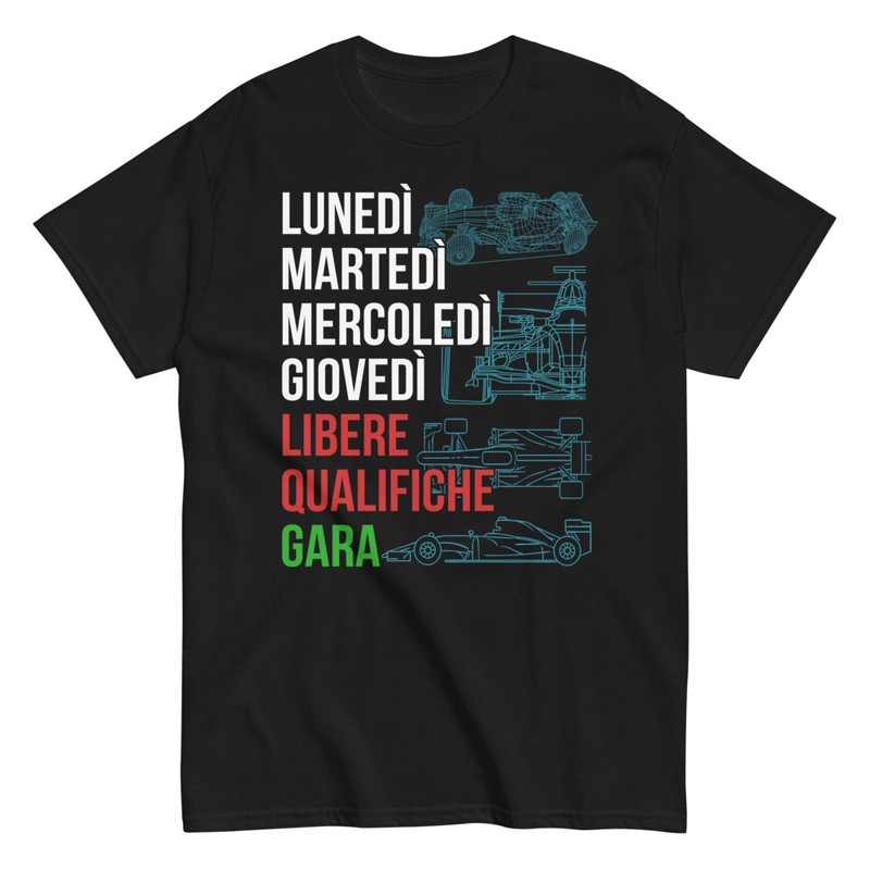 T-shirts: Lundi Mardi Mercredi Jeudi Lib&eacute;r&eacute; Qualifications C