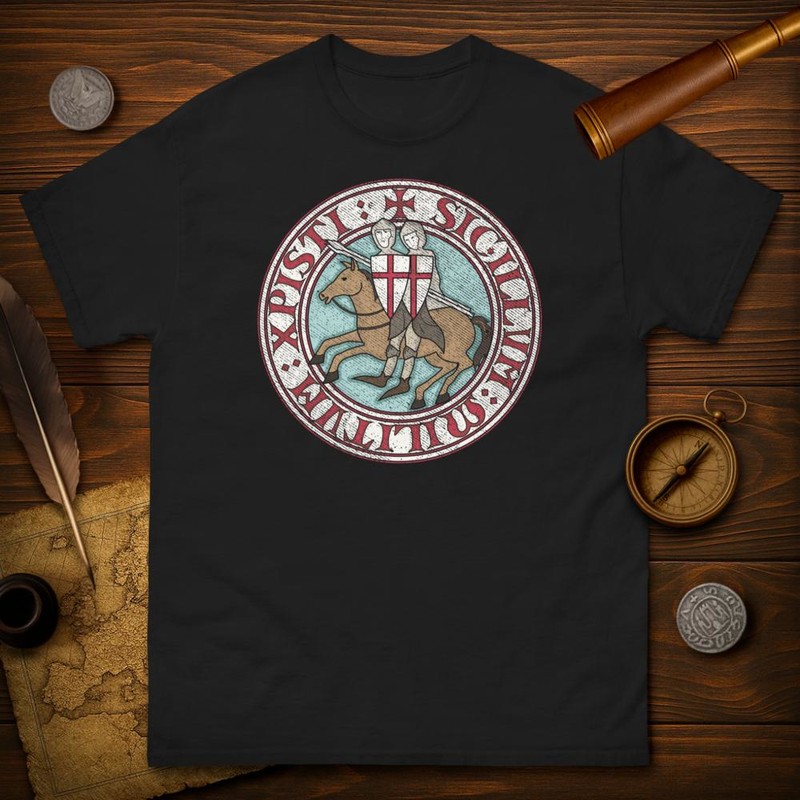 T-shirts: Sigillum Militum Xpisti: Emblème Templier