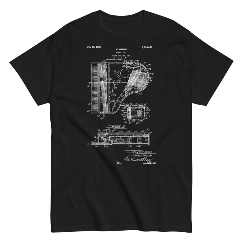 T-shirts: Brevet de Piano à Queue