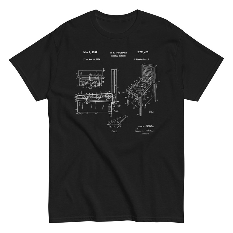 T-shirts: Brevet Machine à Flipper
