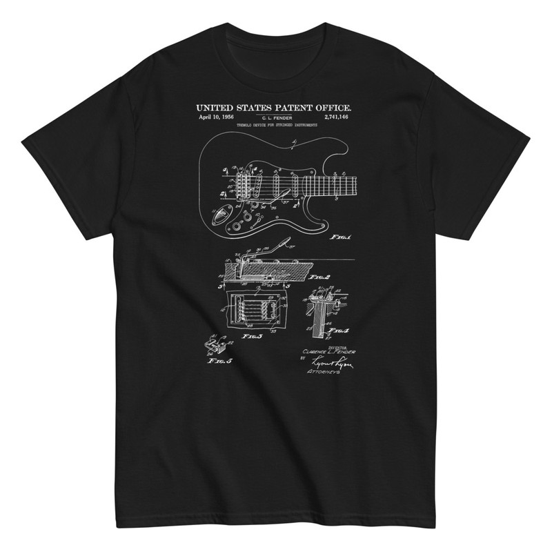 T-shirts: Brevet Guitare Fender Stratocaster