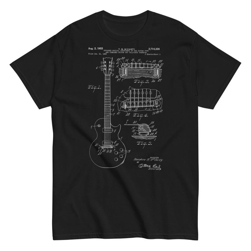 T-shirts: Brevet Guitare Gibson Les Paul