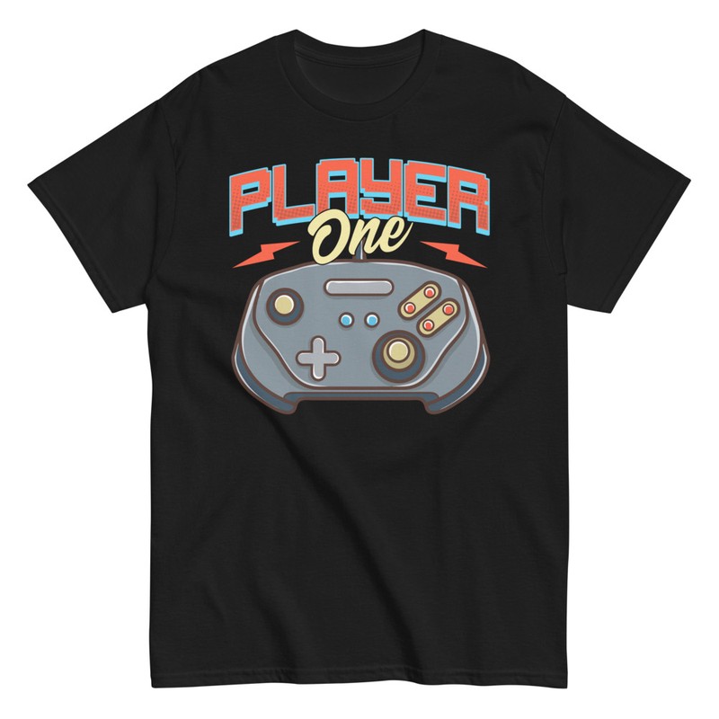 T-shirts: Player One Manette Classique Rétro