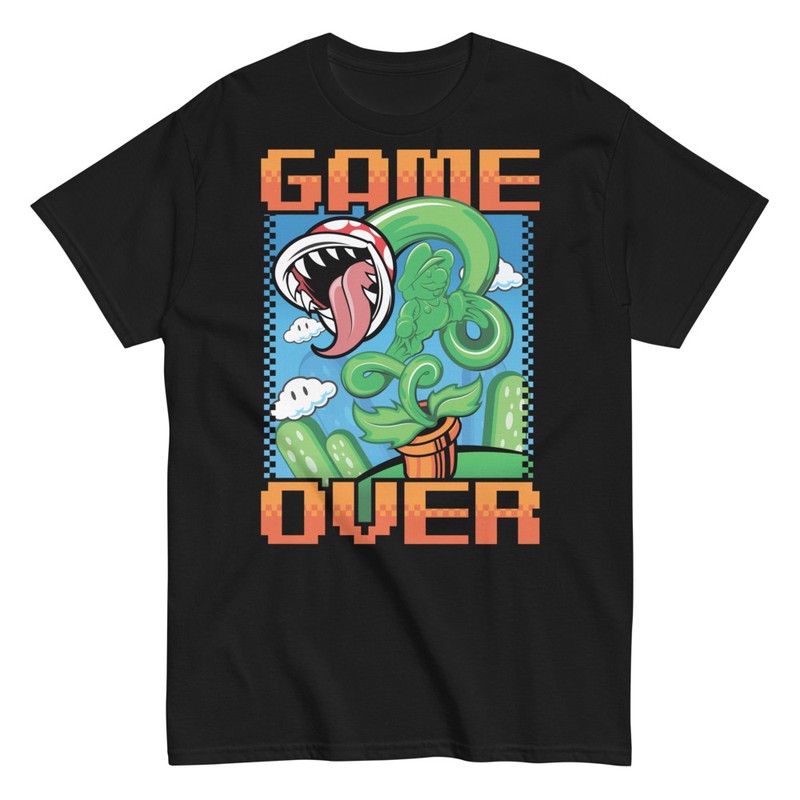 T-shirts: Plante Rétro Game Over