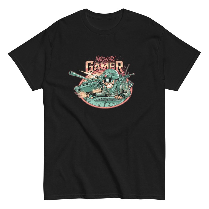 T-shirts: Gamer Militaire Hardcore