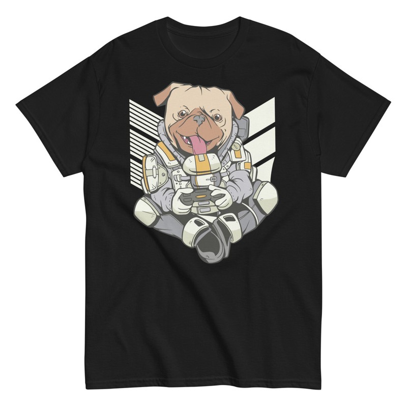 T-shirts: Chien Astronaute Gamer