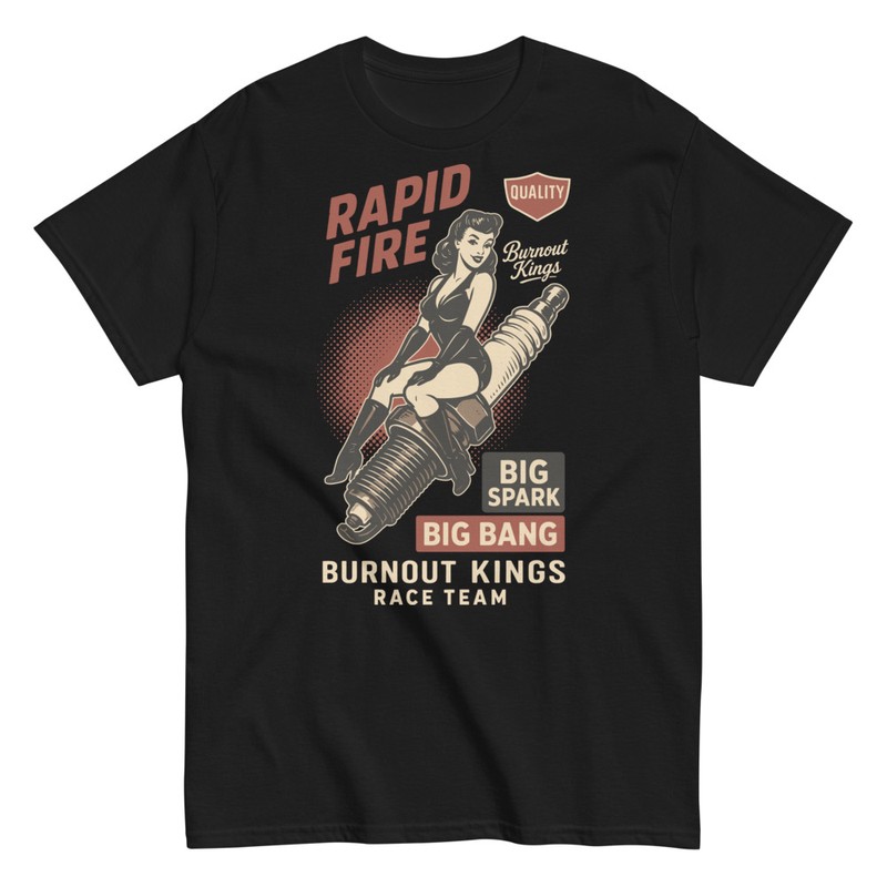 T-shirts: Fille Pinup sur Bougie R&eacute;tro