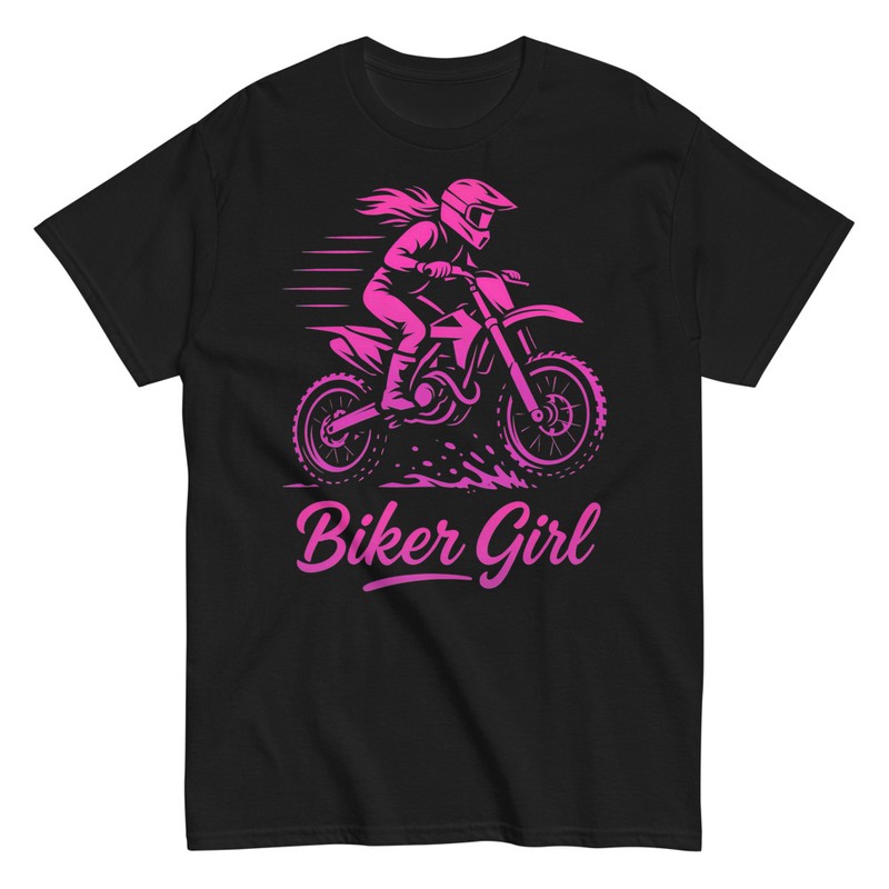 T-shirts: Fille Motarde Biker Girl