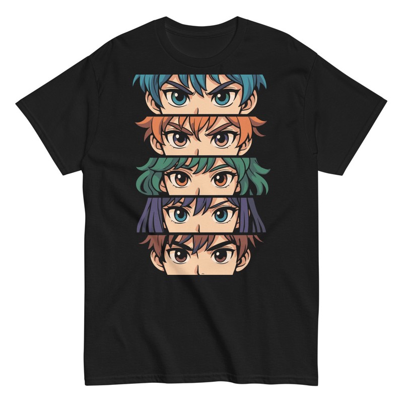 T-shirts: Visages de Personnages d'Anime