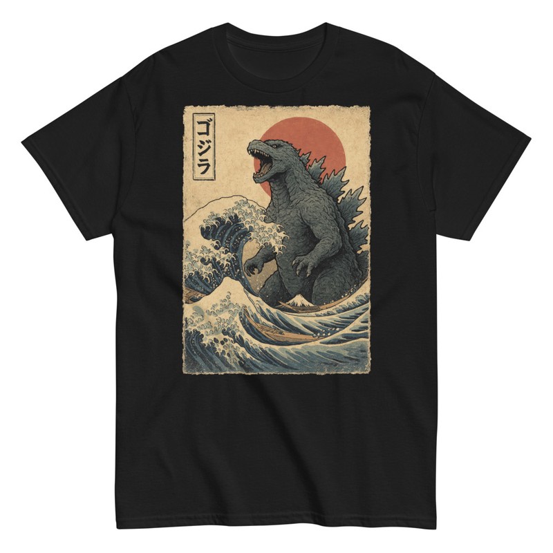 T-shirts: Godzilla et Grande Vague