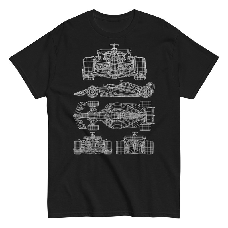 T-shirts: Blueprint Technique Voiture de Formule 1