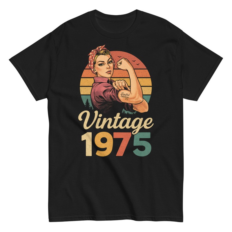 T-shirts: Cadeau Anniversaire 50 Ans Femme Vintage 1975