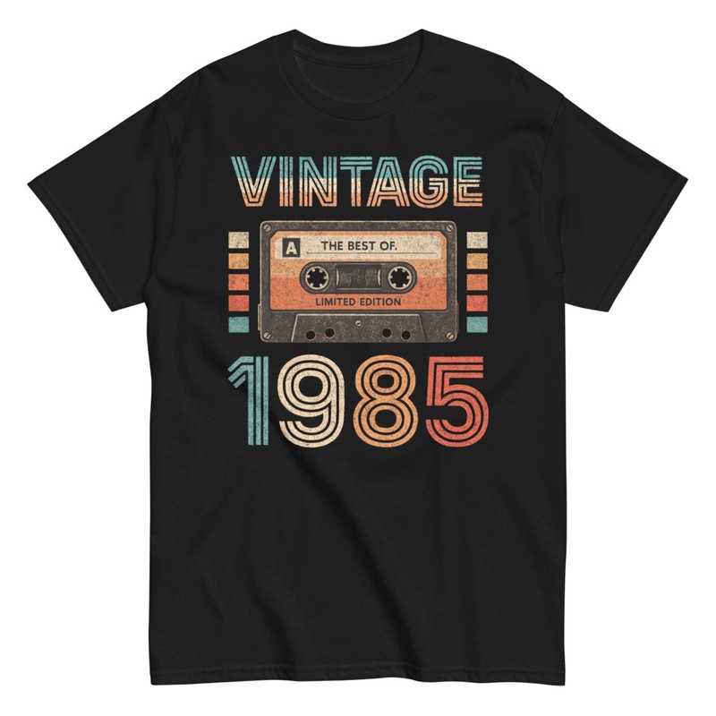 T-shirts: Vintage 1985 avec Cassette Rétro