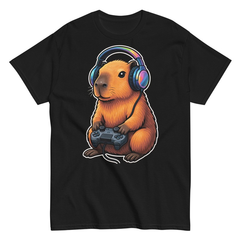 T-shirts: T-shirt Gamer Capybara Drôle