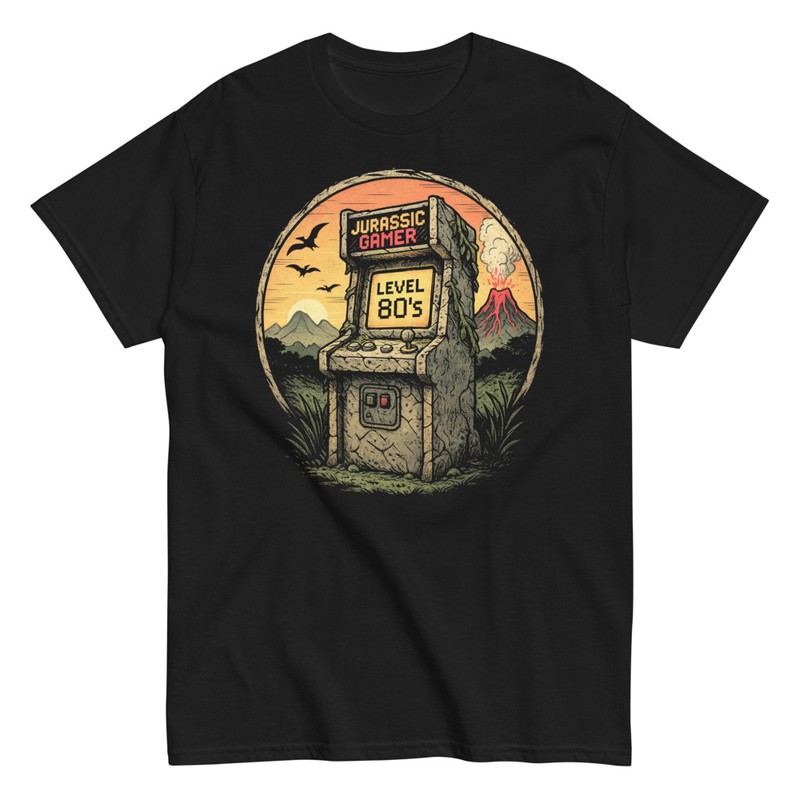 T-shirts: Jurassic Gamer Niveau 80s Rétro