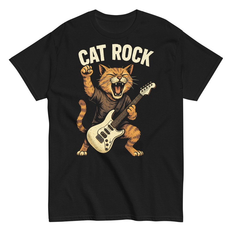 T-shirts: Chat Rock Drôle
