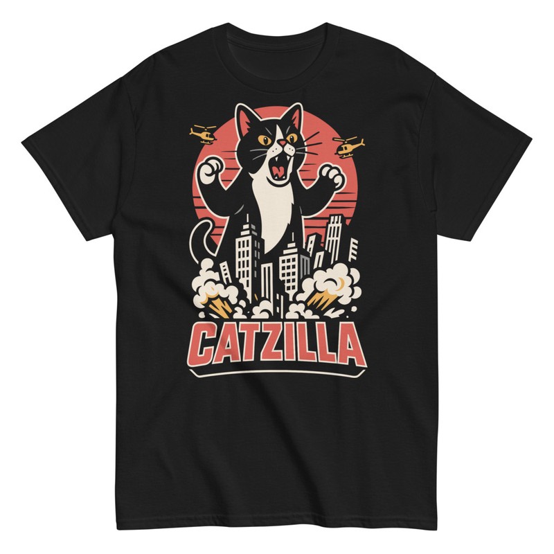 T-shirts: Drôle Catzilla Geek