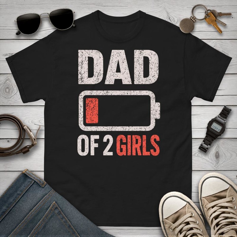 T-shirts: Papa de 2 Filles