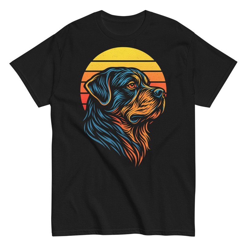 T-shirts: Chien Rottweiler Coucher de Soleil