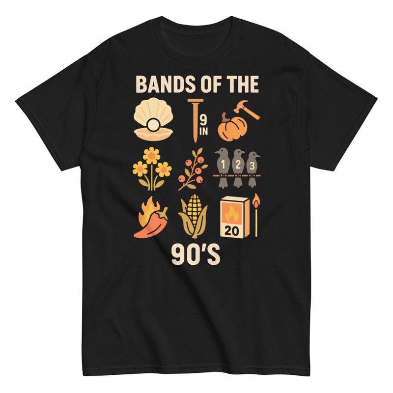 T-shirts: Groupes des Années 90 Drôle