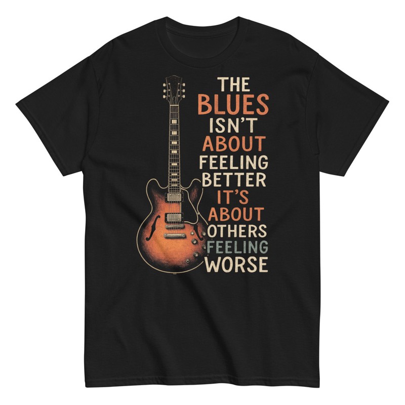 T-shirts: Guitare et Message de Blues