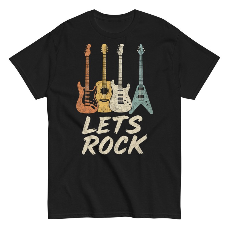 T-shirts: Guitares Let's Rock