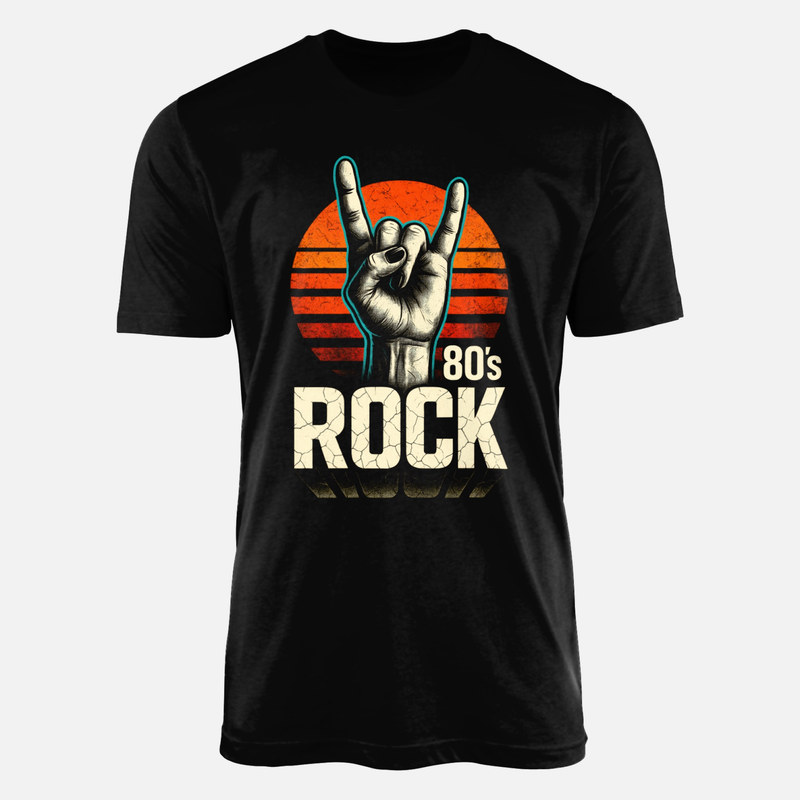 T-shirts: Rock des ann&eacute;es 80 et cornes