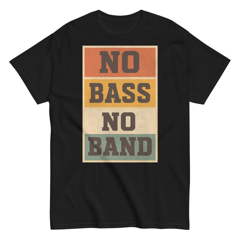 T-shirts: NO BASS NO BAND Rétro