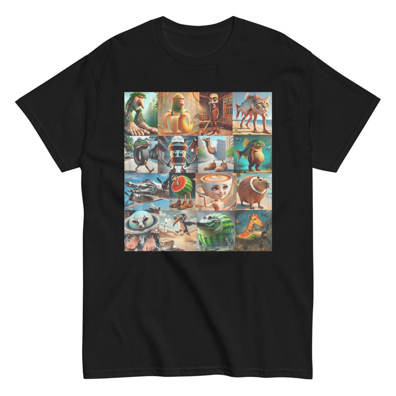 T-shirts: Brainrot Italien Collage Personnages
