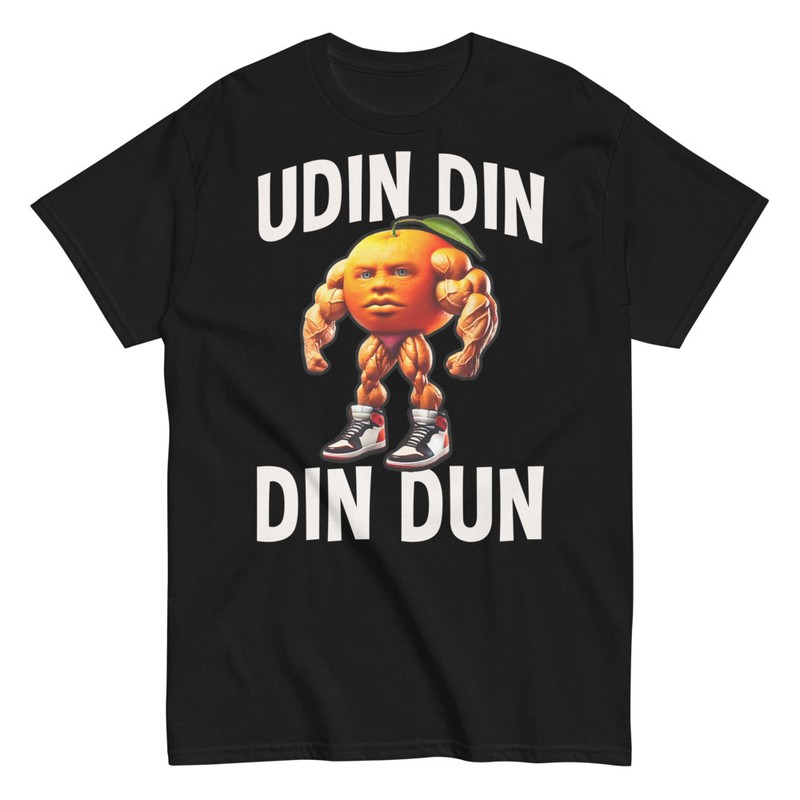 T-shirts: Udin Din Din Dun Orange Musclée