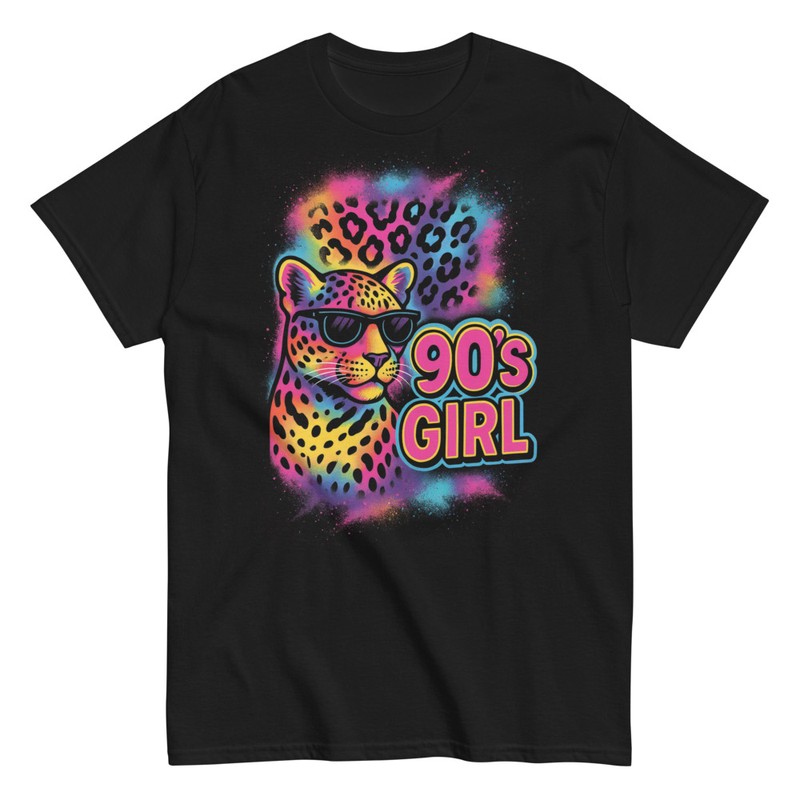 T-shirts: Fille des Années 90 Attitude Sauvage