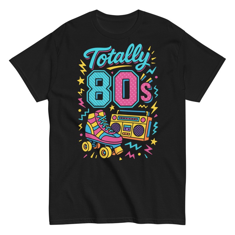 T-shirts: Totalement Années 80 Patin et Radiocassette