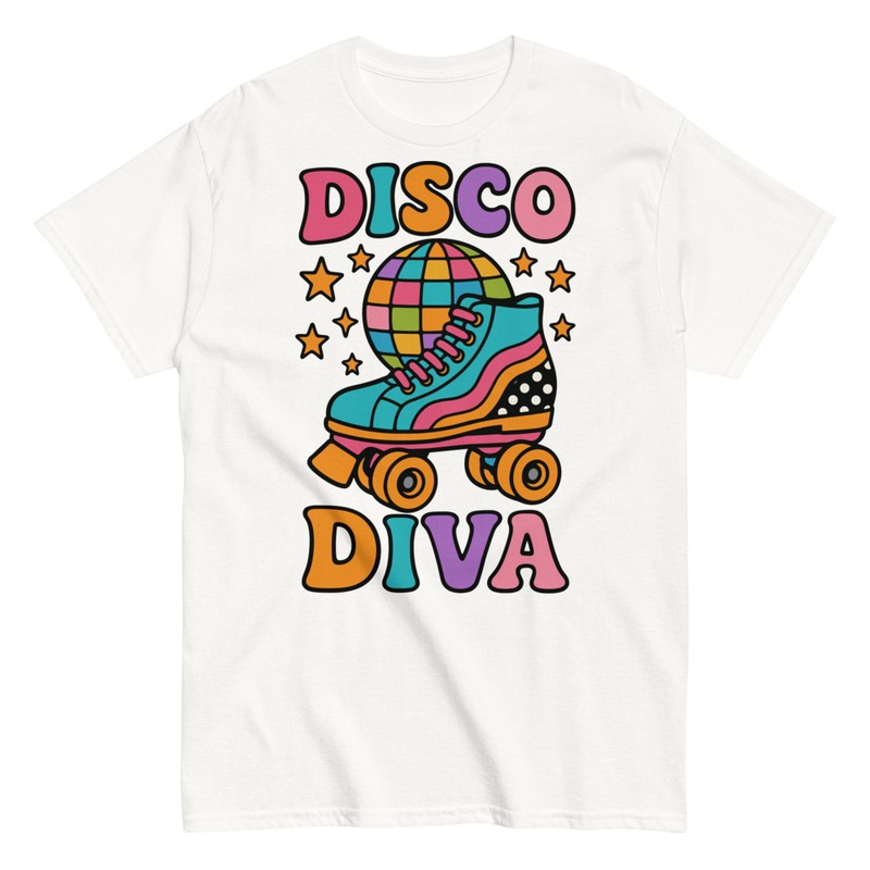T-shirts: Disco Diva Patins et Boule Disco