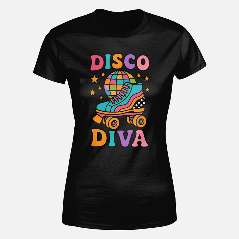 T-shirts: Disco Diva Patins et Boule Disco