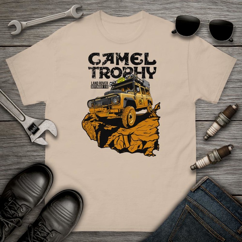 T-shirts: 4x4 Camel Trophy Land Rover Defender 110