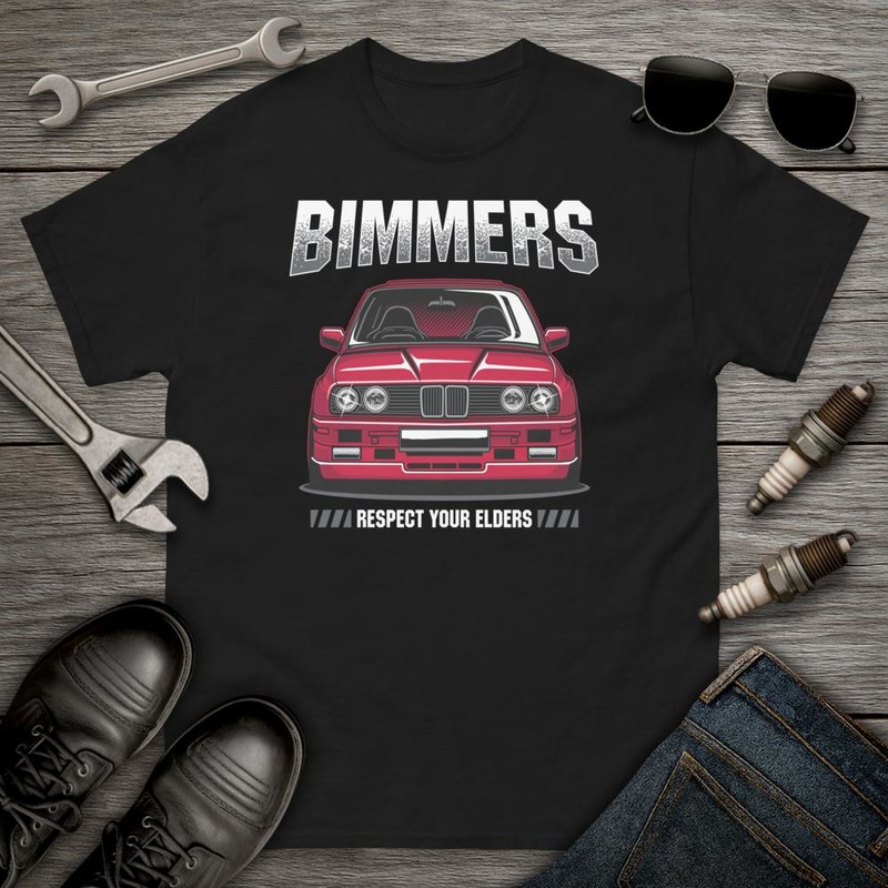 T-shirts: BIMMERS RESPECT YOUR ELDERS