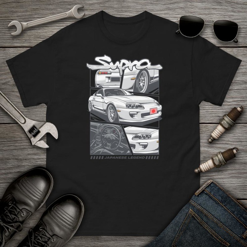 T-shirts: Toyota Supra JDM Drift avec Design de Voiture Spor