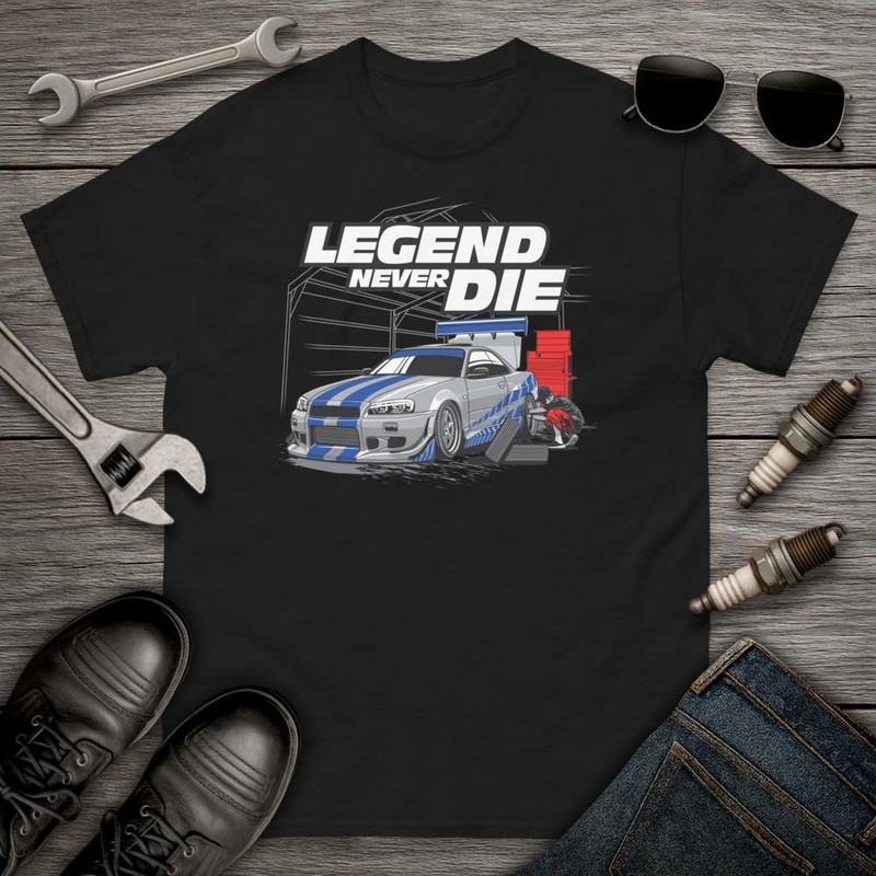 T-shirts: Legend Never Die Skyline Rapide et Furieux