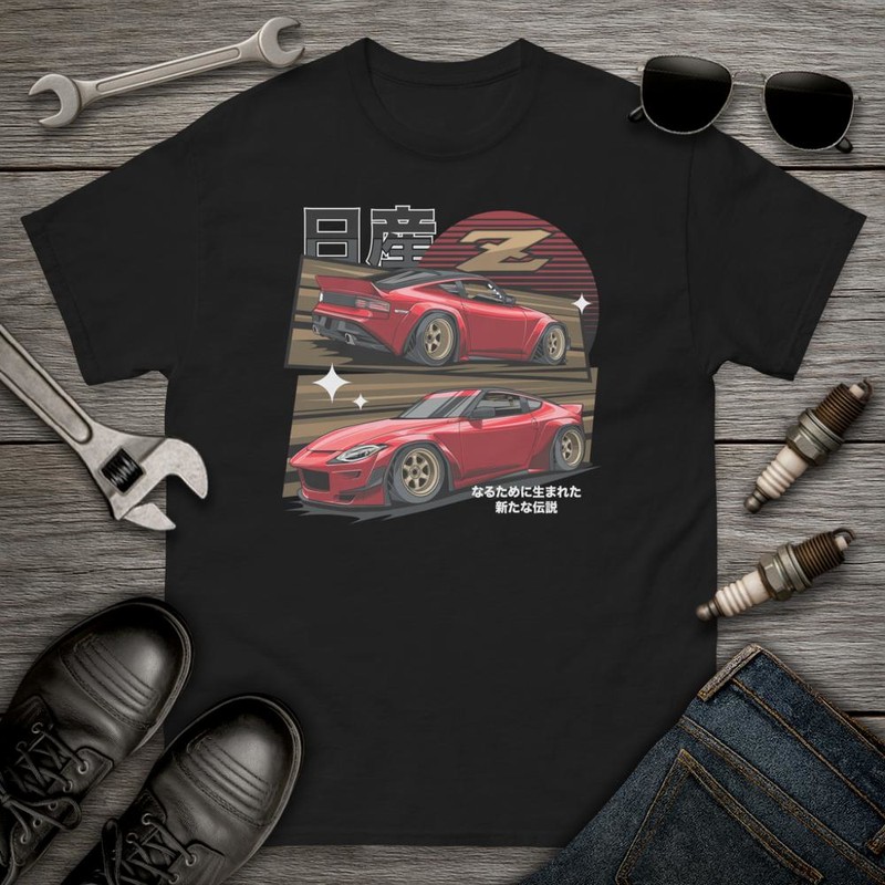 T-shirts: Nissan Z avec Design de Tuning en Perspective