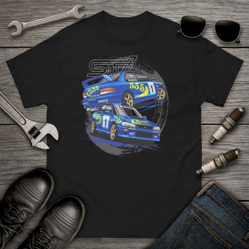 T-shirts: Voiture Rallye 555 STI WRX JDM