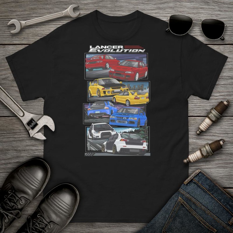 T-shirts: Collage Lancer Evolution