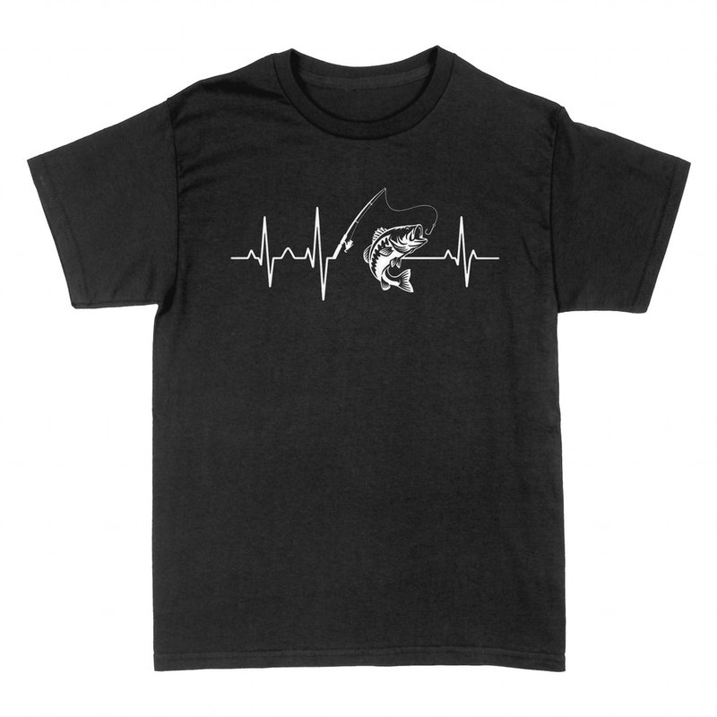 T-shirts: Battement de p&ecirc;cheur avec canne et poisson