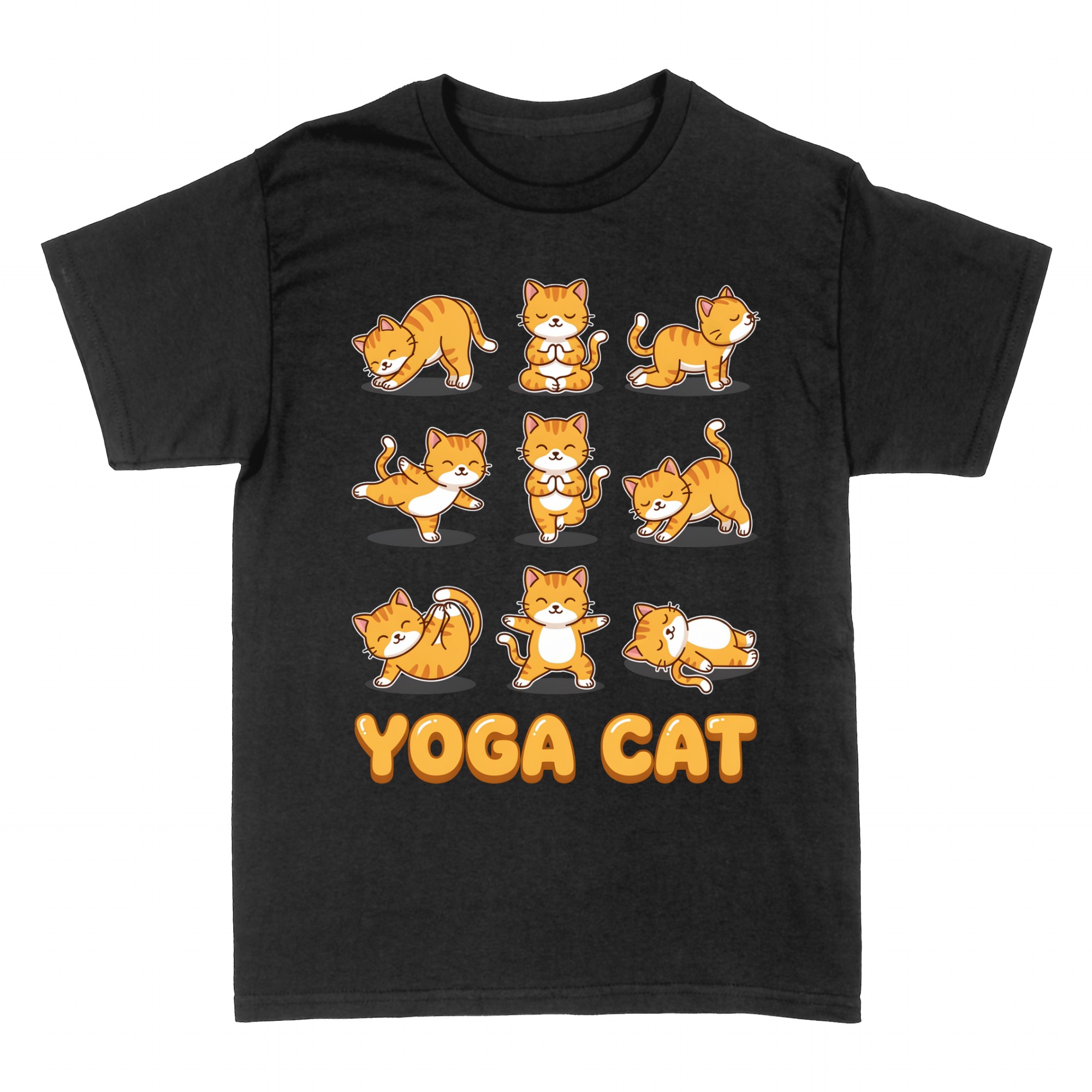 T-shirts: Cat-maste Chat Yoga Dr&ocirc;le