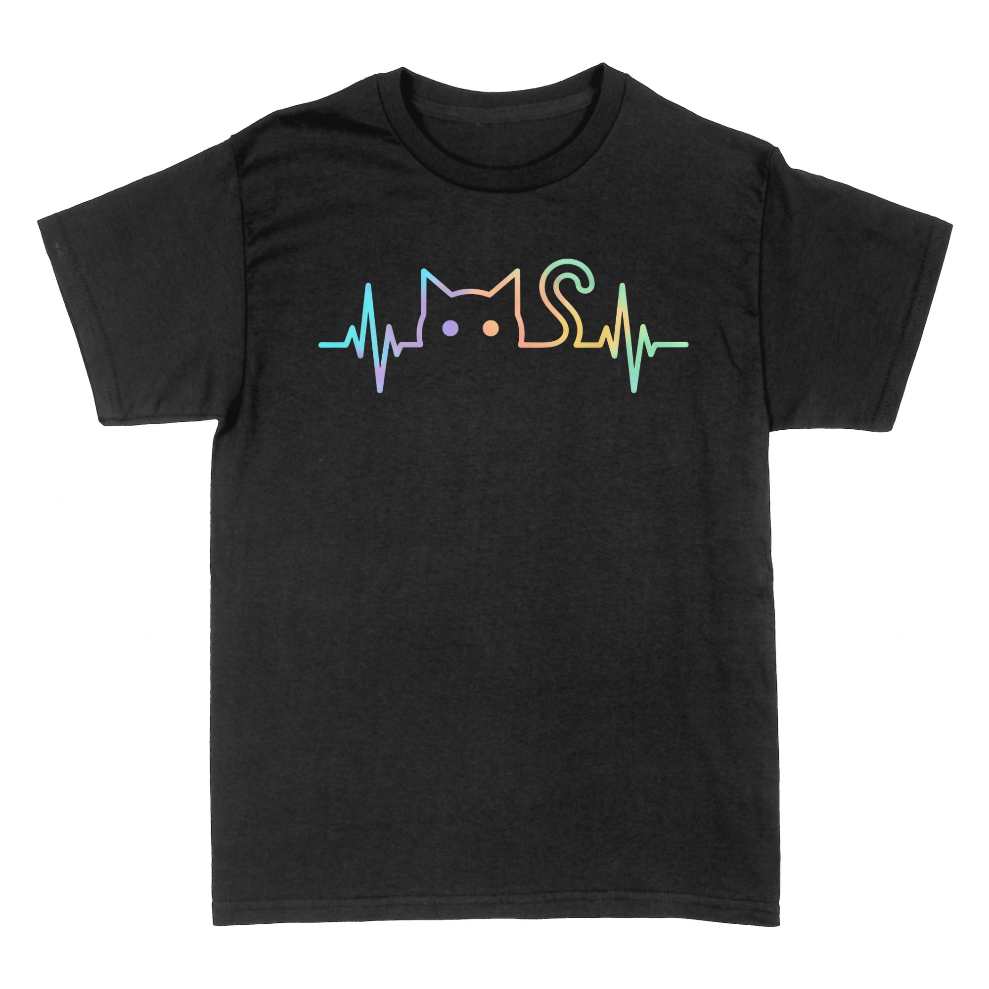 T-shirts: Tee shirt Battement de Coeur Chat