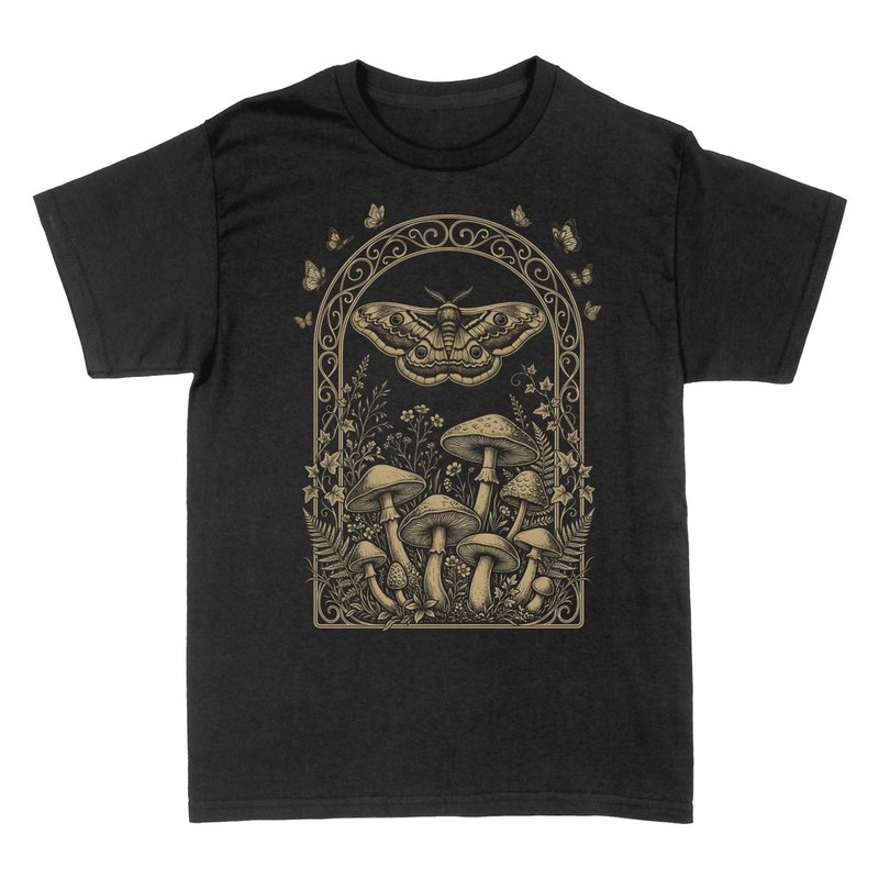 T-shirts: Papillon de nuit et champignons