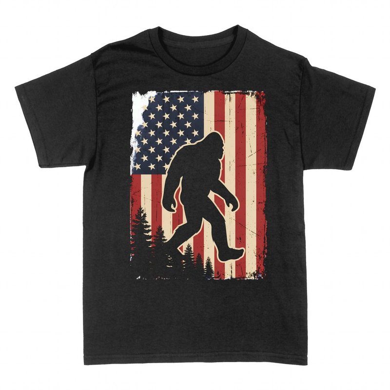 T-shirts: Bigfoot Drapeau Americain